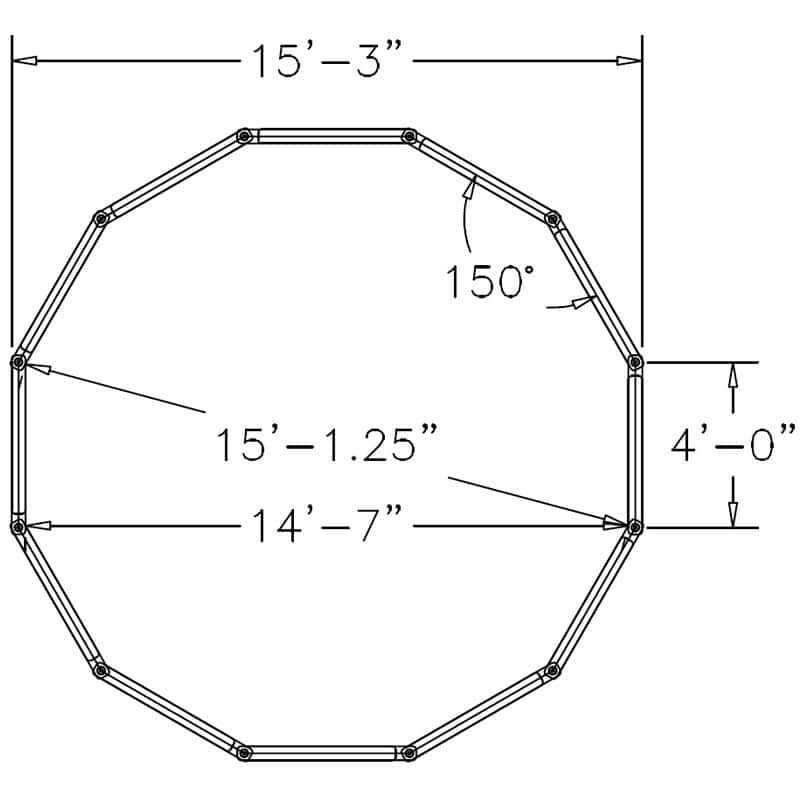 2by2 15' High-Wall In-Ground Gaga Ball Pit - Recreation Unlimited