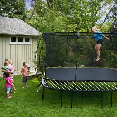 Springfree 13' x 13' Jumbo Square S155 Trampoline with Safety Enclosure ...